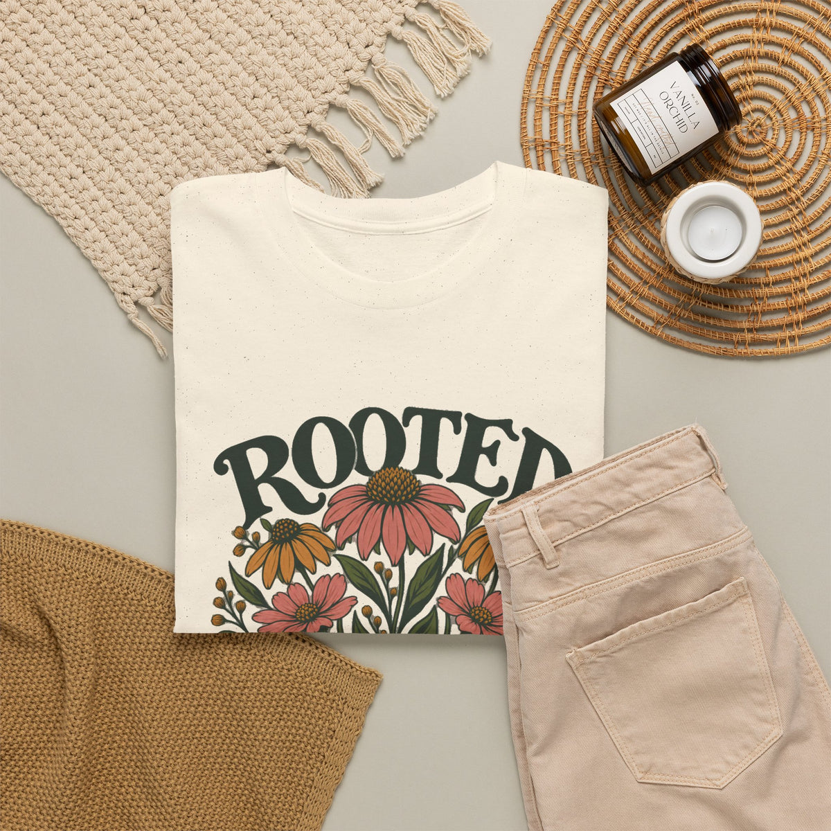 Rooted In Love Floral Tee — Botanical Graphic T-Shirt