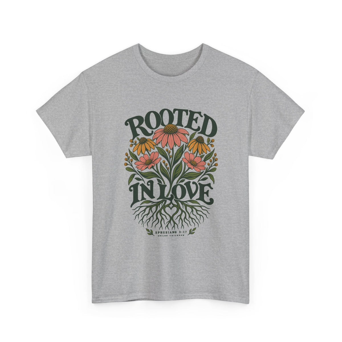 Rooted In Love Floral Tee — Botanical Graphic T-Shirt