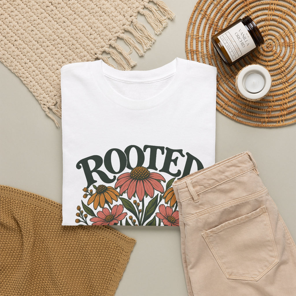 Rooted In Love Floral Tee — Botanical Graphic T-Shirt