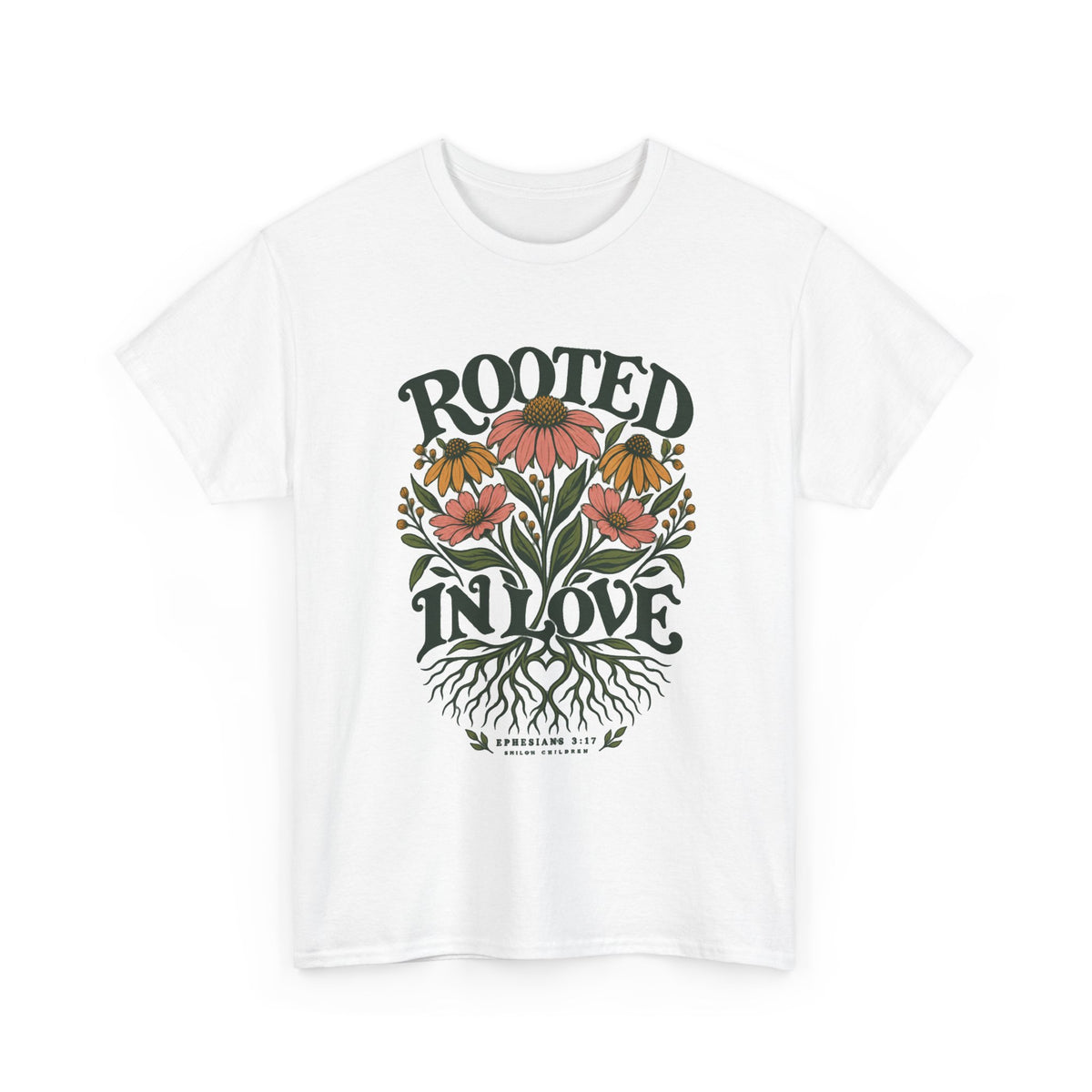 Rooted In Love Floral Tee — Botanical Graphic T-Shirt