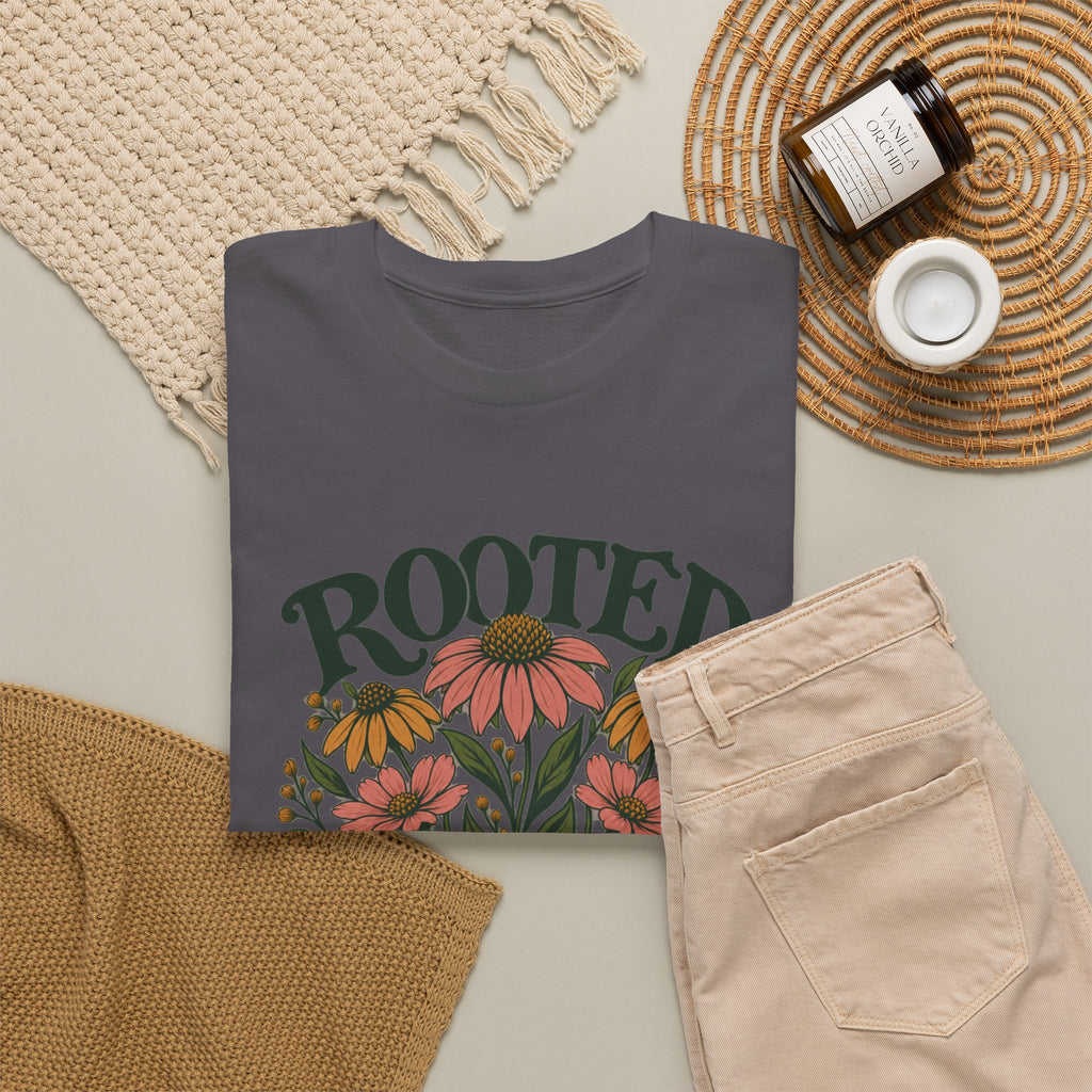 Rooted In Love Floral Tee — Botanical Graphic T-Shirt