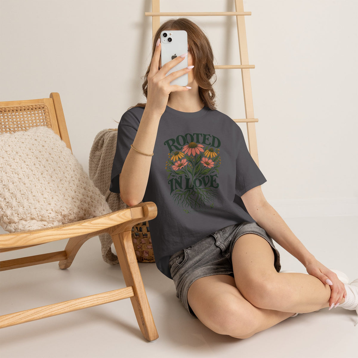 Rooted In Love Floral Tee — Botanical Graphic T-Shirt