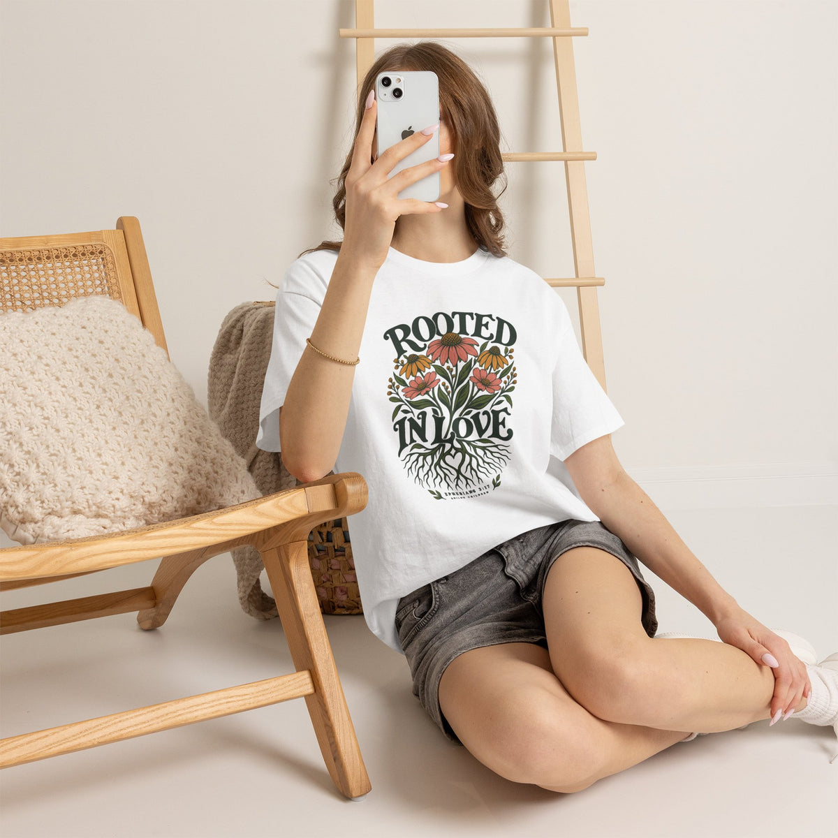 Rooted In Love Floral Tee — Botanical Graphic T-Shirt
